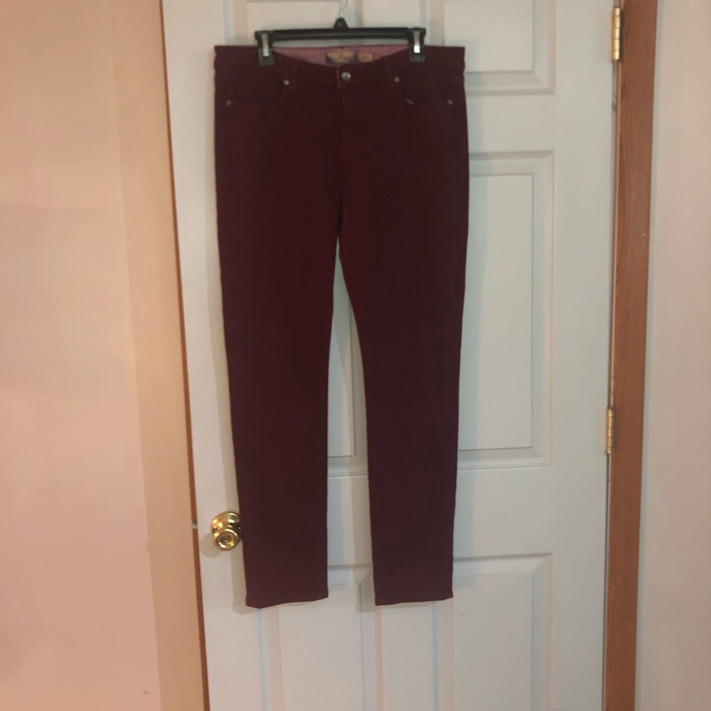 Burgundy jeans